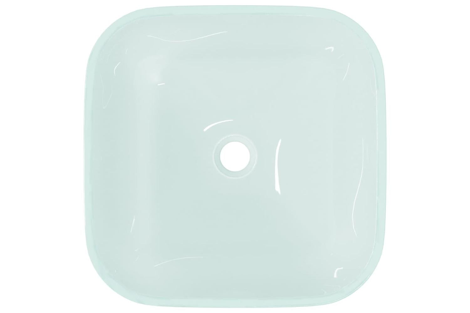 vidaXL 345242 Basin Glass 42x42x14cm Frosted-4