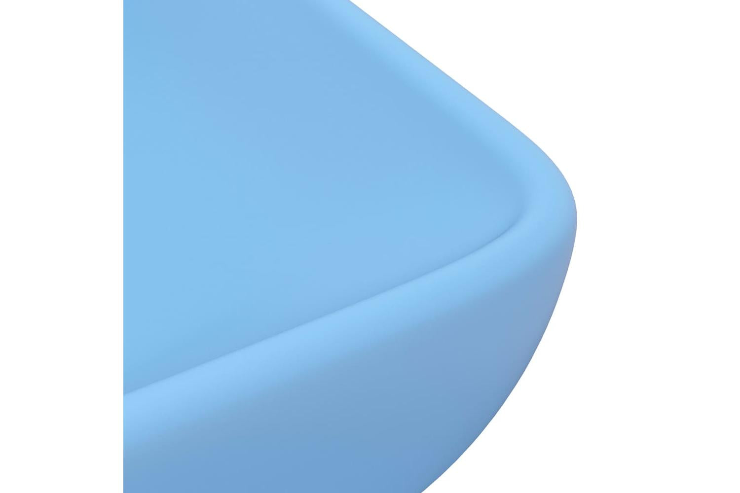 vidaXL 146956 Luxury Basin Rectangular Matt Light Blue 71x38cm Ceramic-5