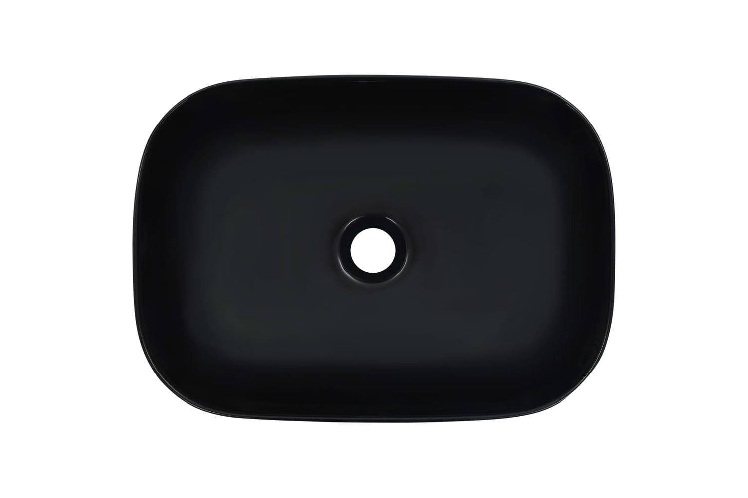 vidaXL 143916 Wash Basin 45.5x32x13cm Ceramic Black-4