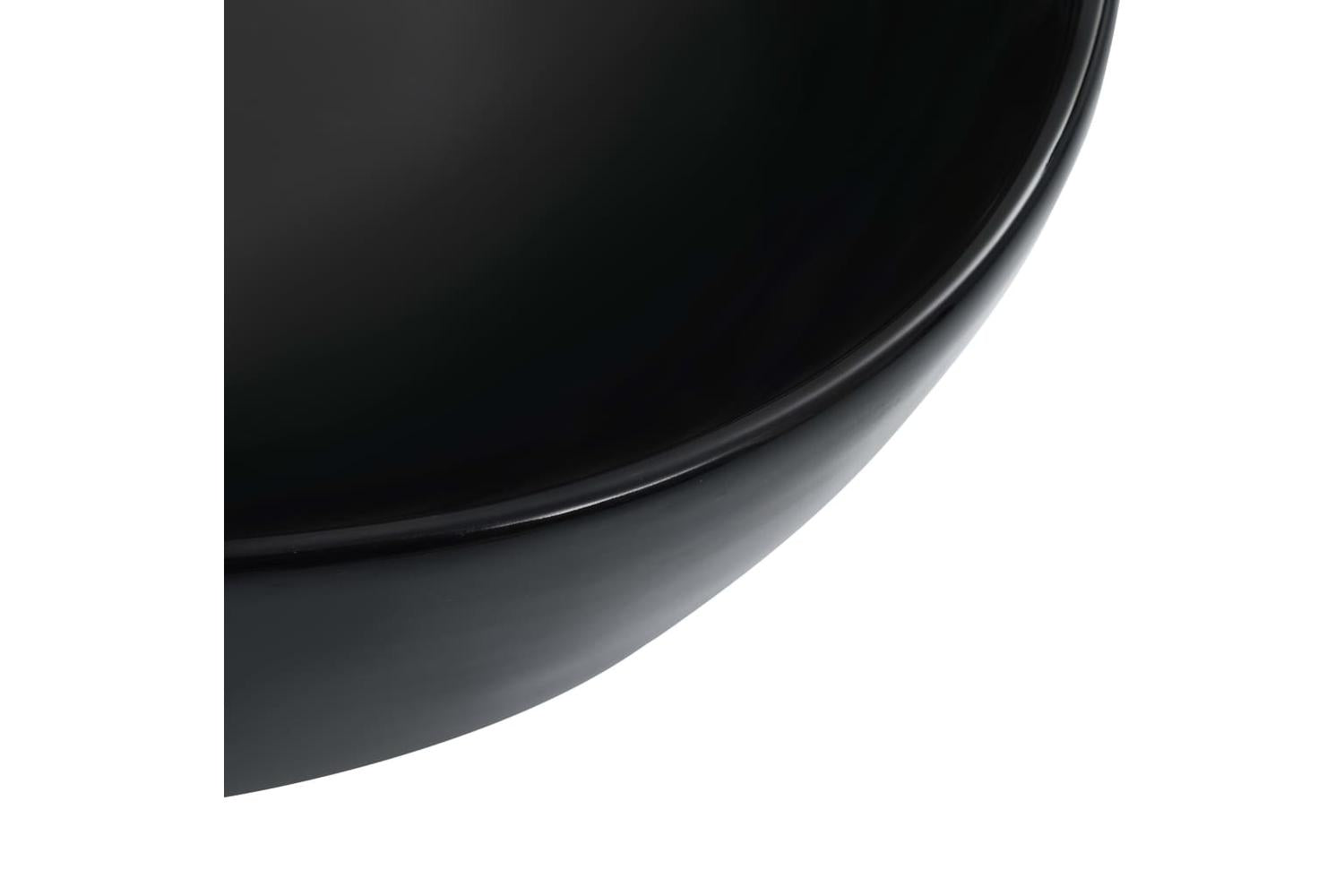 vidaXL 143916 Wash Basin 45.5x32x13cm Ceramic Black-5