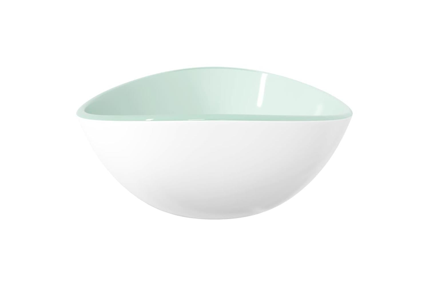 vidaXL 345256 Basin Tempered Glass 54.5x35x15.5cm White-4