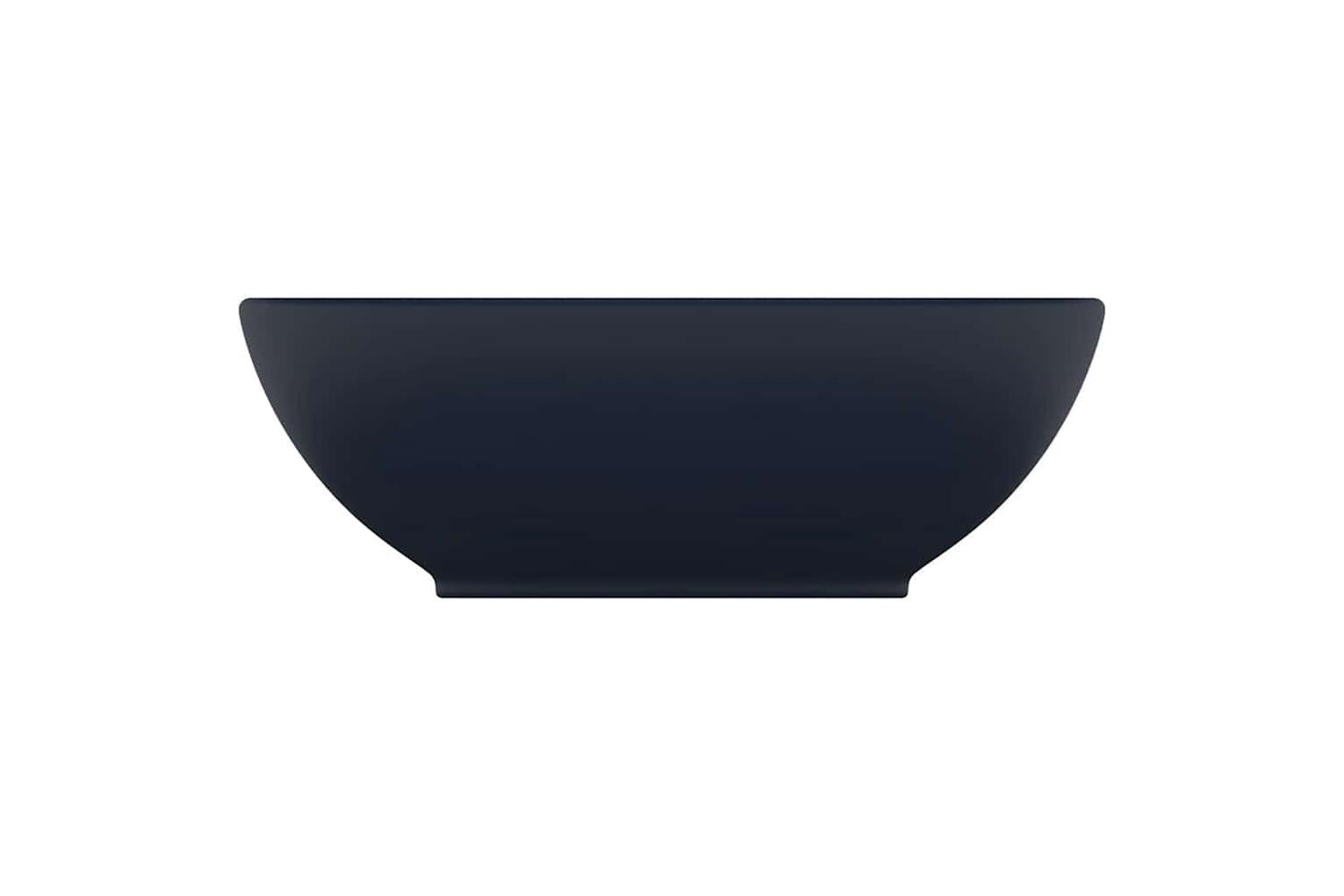 vidaXL 146924 Luxury Basin Oval-shaped Matt Dark Blue 40x33cm Ceramic-3