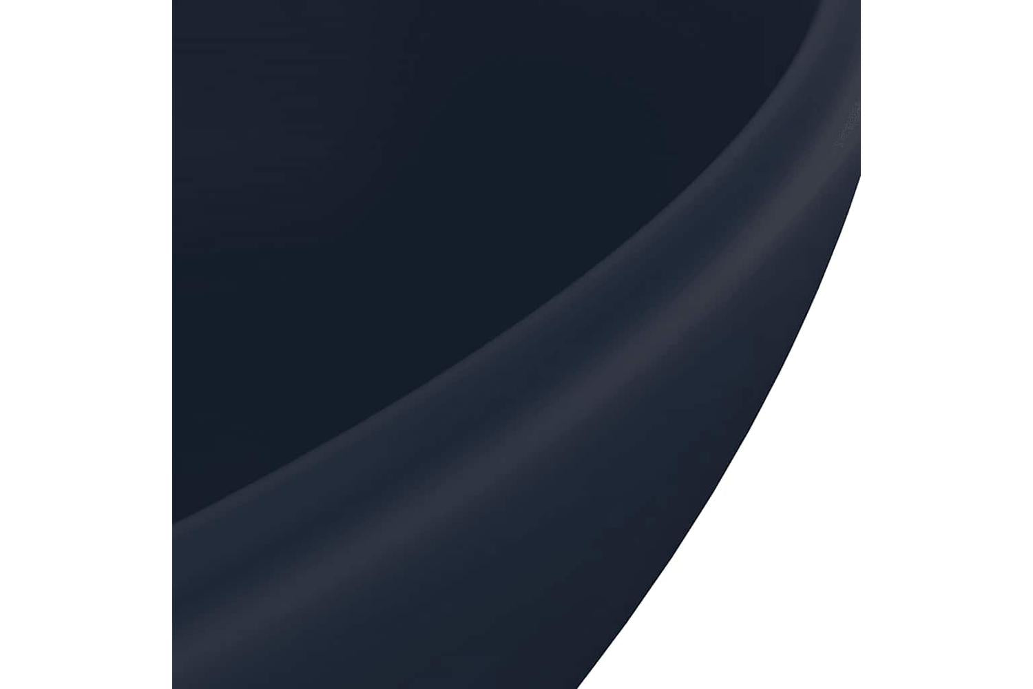 vidaXL 146924 Luxury Basin Oval-shaped Matt Dark Blue 40x33cm Ceramic-5