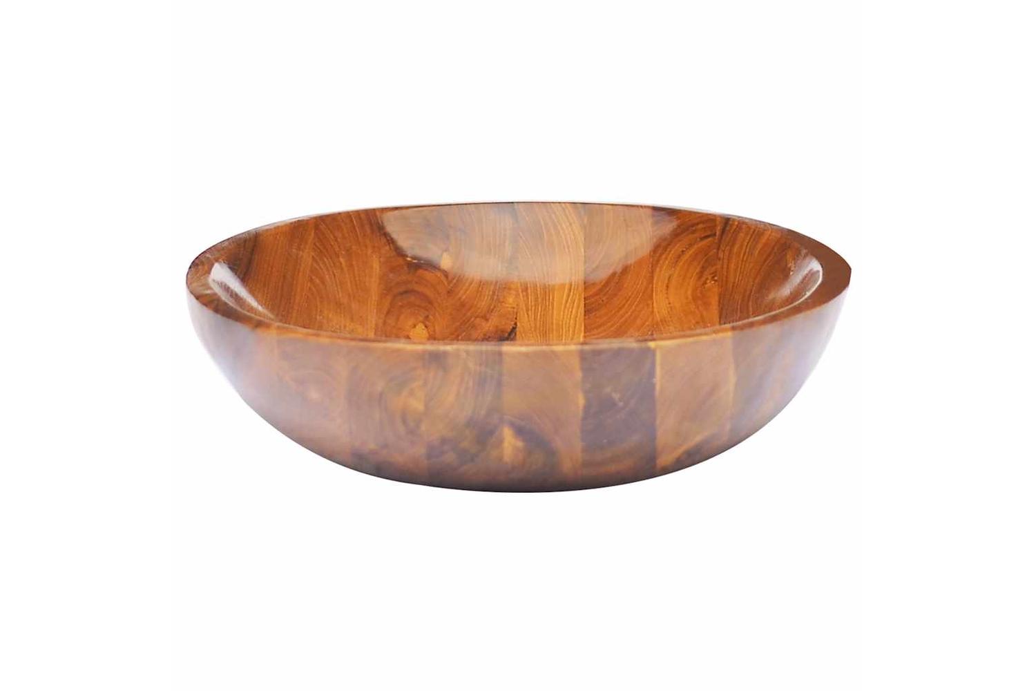 vidaXL 326162 Basin Solid Teak Wood 60x40x10cm-2