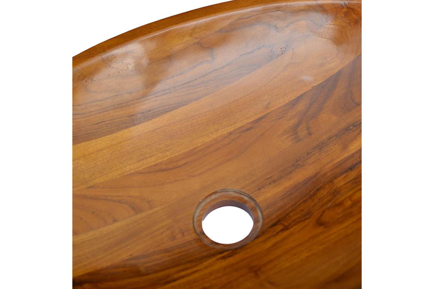vidaXL 326162 Basin Solid Teak Wood 60x40x10cm-6