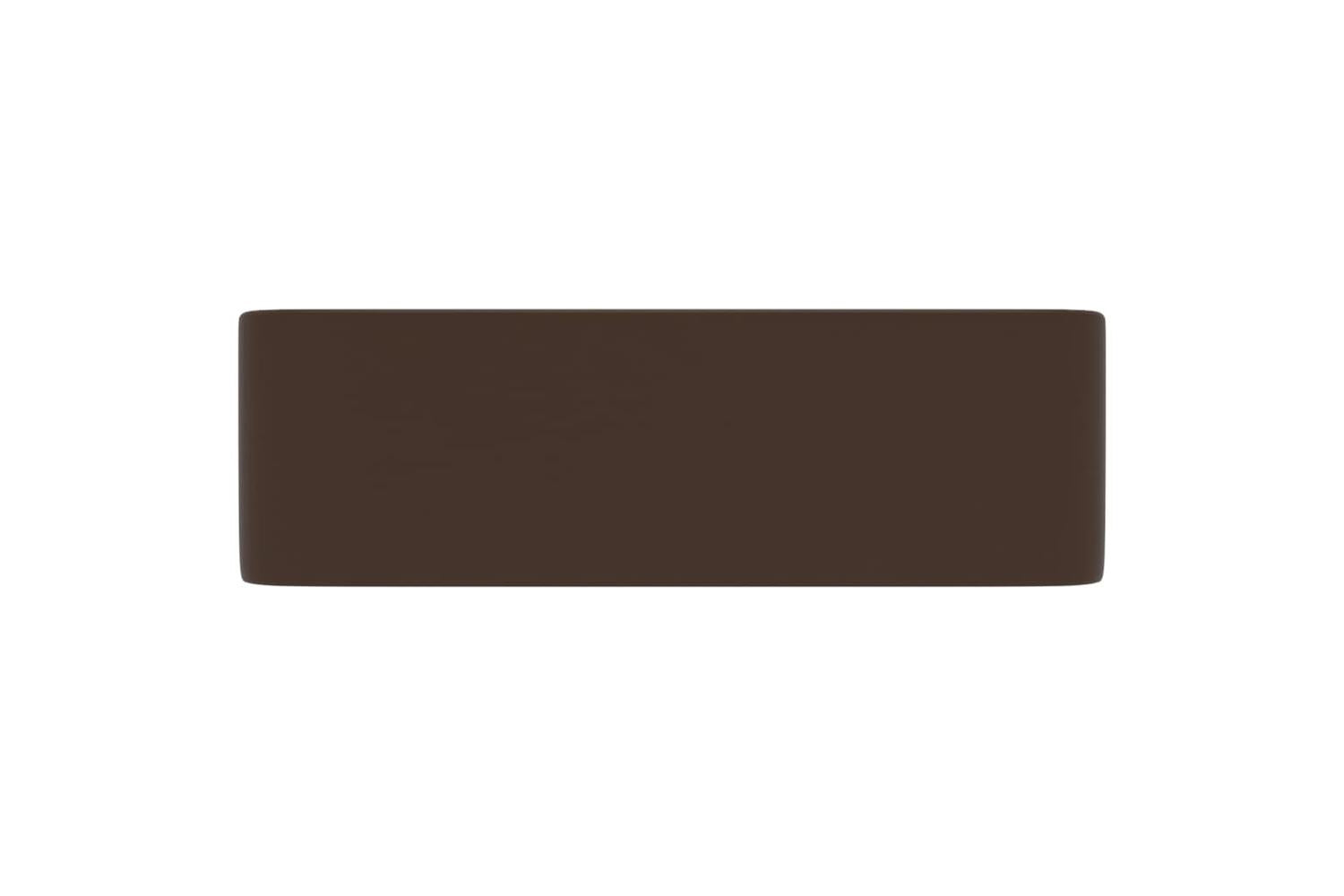 vidaXL 147050 Luxury Wash Basin Matt Dark Brown 41x30x12cm Ceramic-4