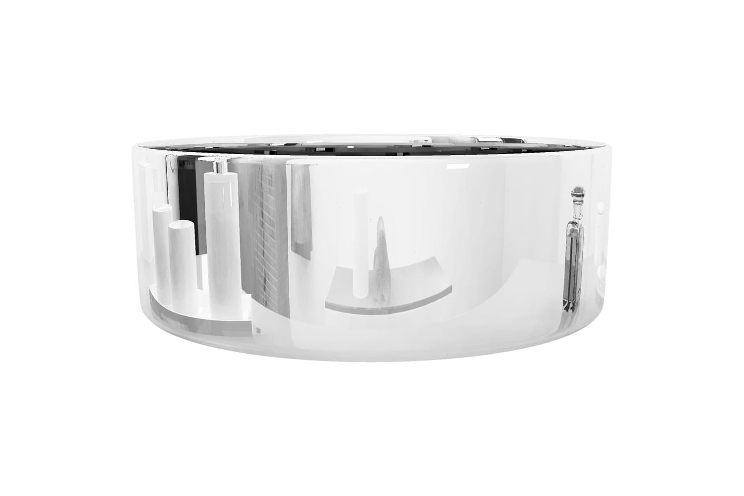 vidaXL 143499 Wash Basin 40x15cm Ceramic Silver-5