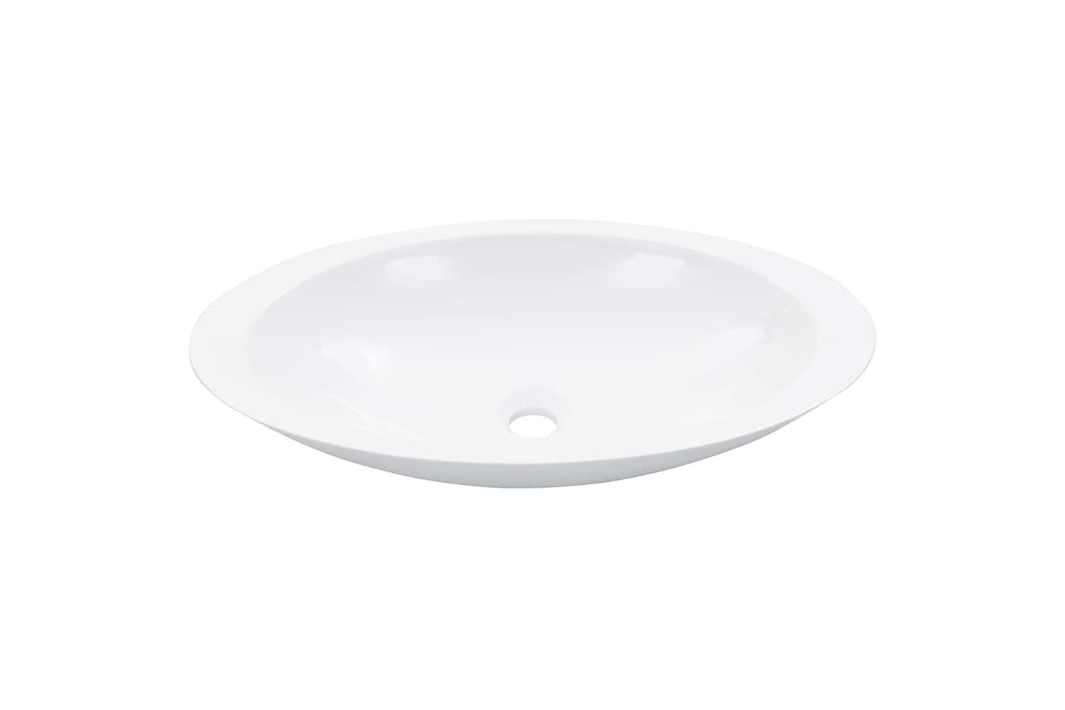 vidaXL 144069 Wash Basin 59.3x35.1x10.7cm Mineral Cast/marble Cast White-2