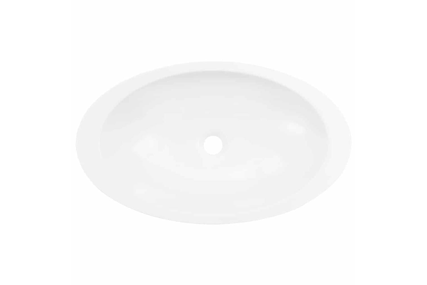 vidaXL 144069 Wash Basin 59.3x35.1x10.7cm Mineral Cast/marble Cast White-5