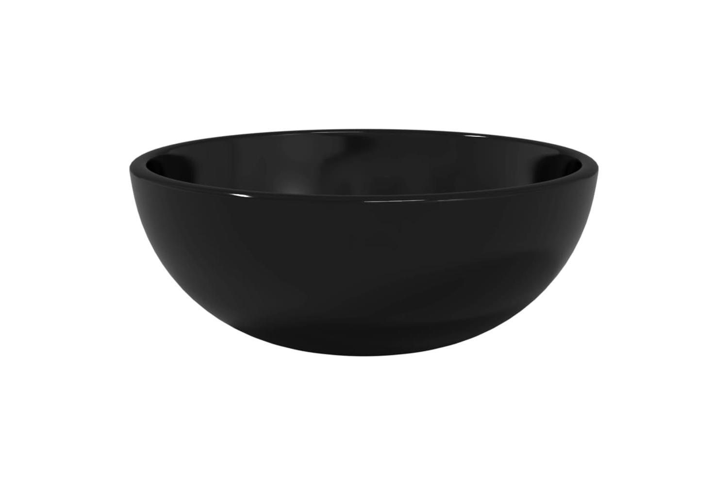 vidaXL 345247 Basin Tempered Glass 30x12cm Black-2