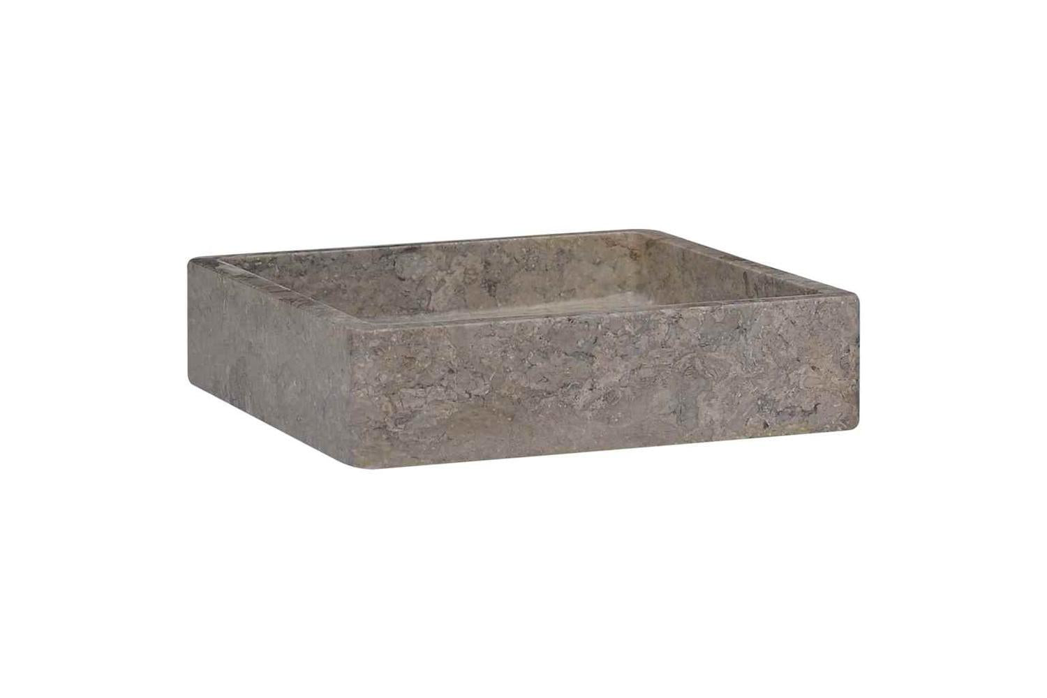 vidaXL 149170 Sink Grey 40x40x10cm Marble-2