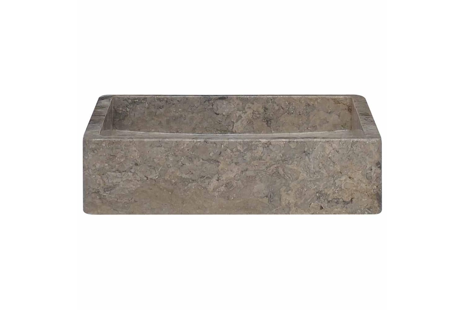 vidaXL 149170 Sink Grey 40x40x10cm Marble-3