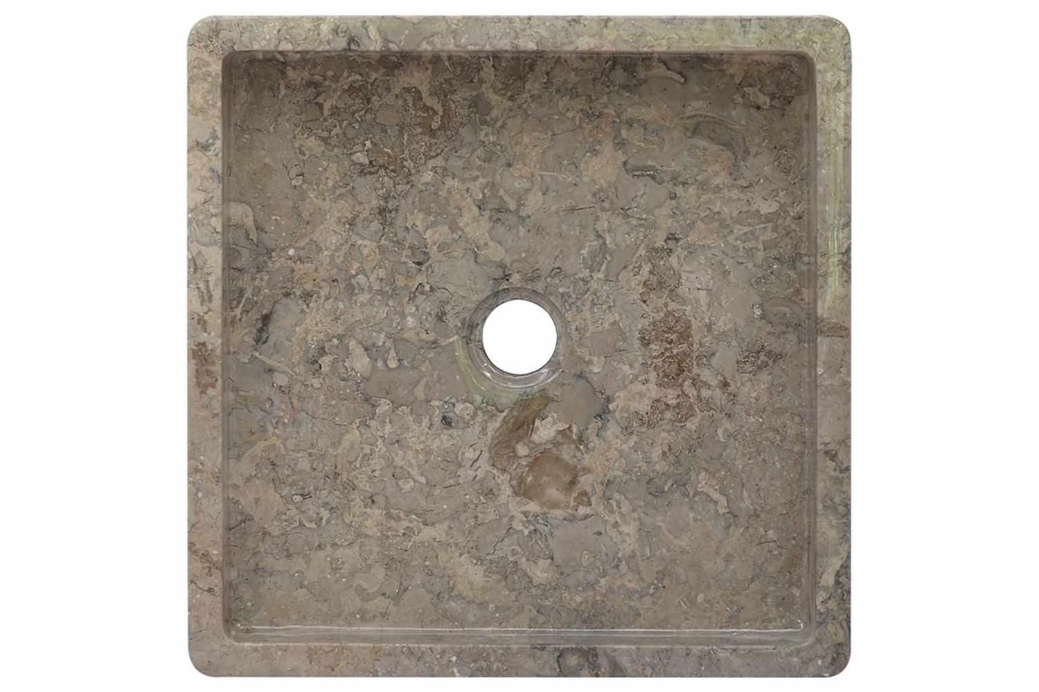 vidaXL 149170 Sink Grey 40x40x10cm Marble-4