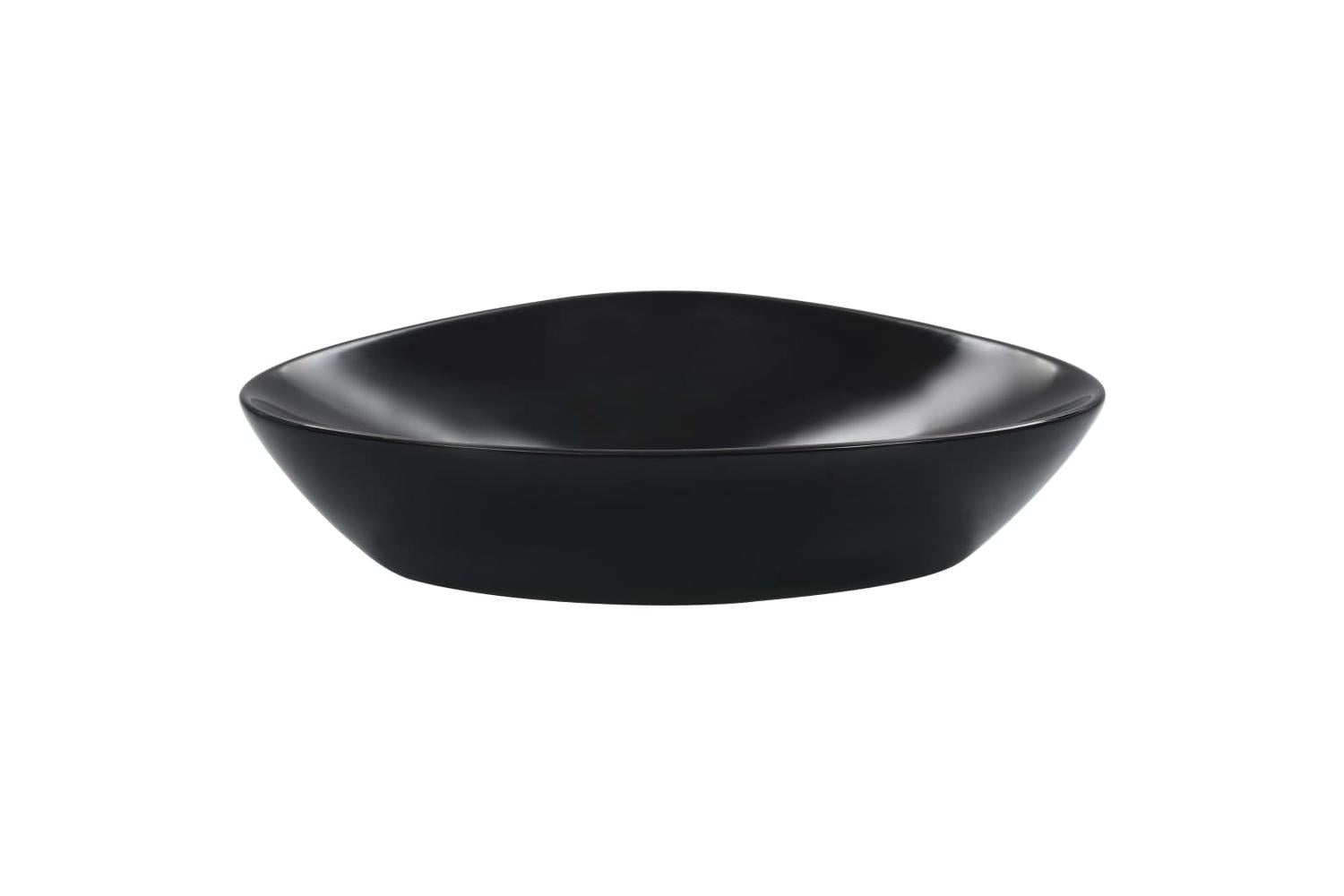 vidaXL 143902 Wash Basin 58.5x39x14cm Ceramic Black-2
