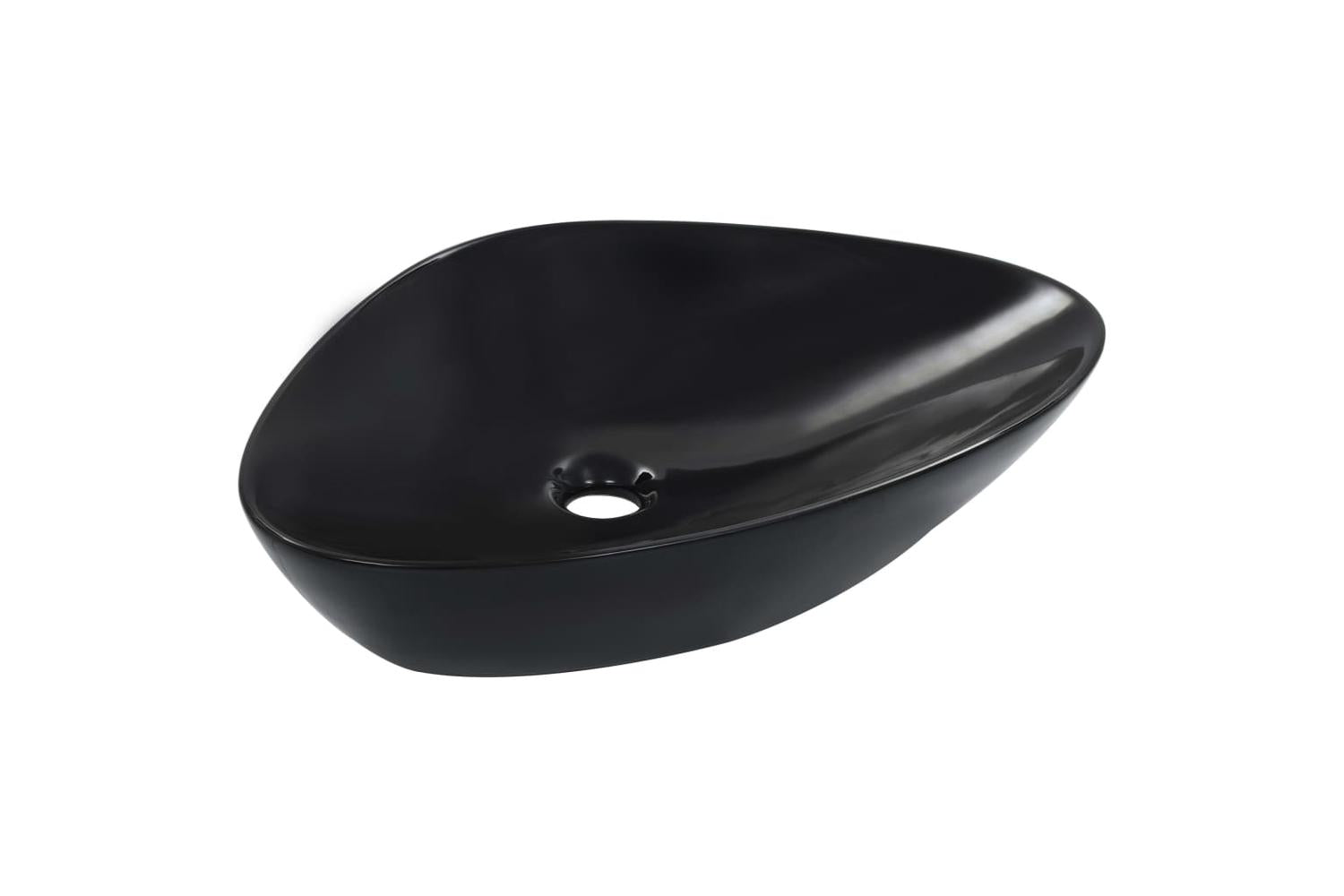 vidaXL 143902 Wash Basin 58.5x39x14cm Ceramic Black-3
