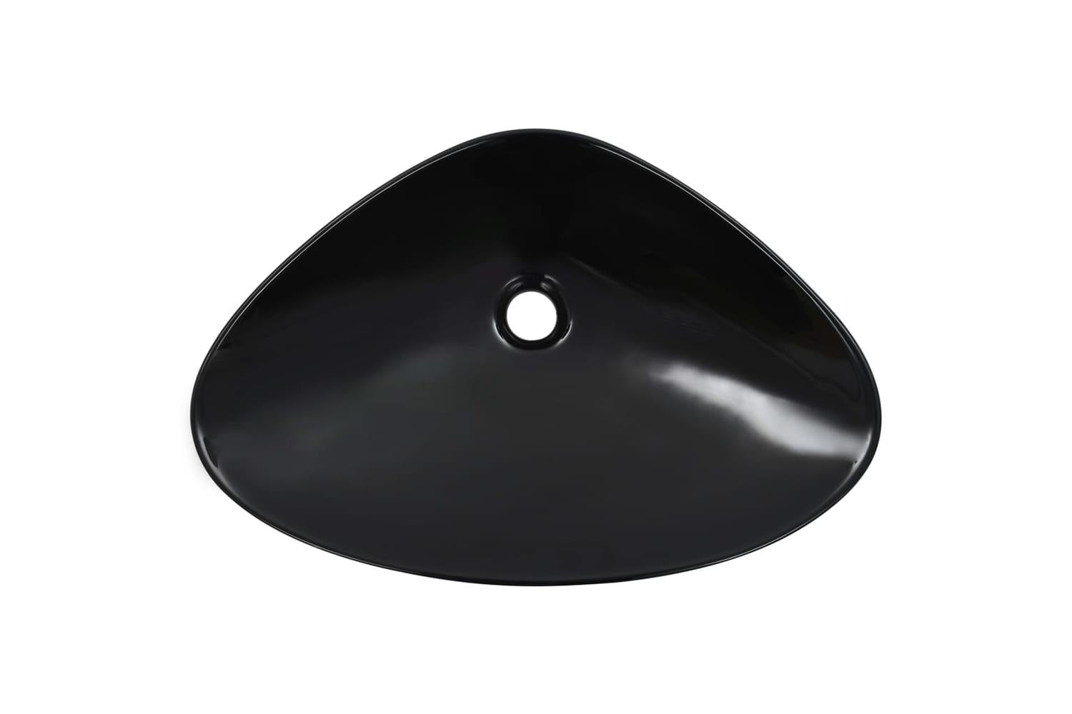 vidaXL 143902 Wash Basin 58.5x39x14cm Ceramic Black-4