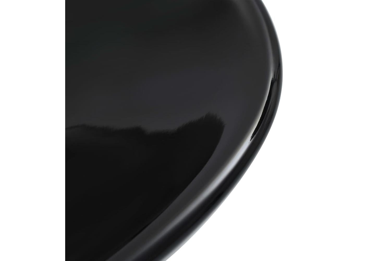 vidaXL 143902 Wash Basin 58.5x39x14cm Ceramic Black-5
