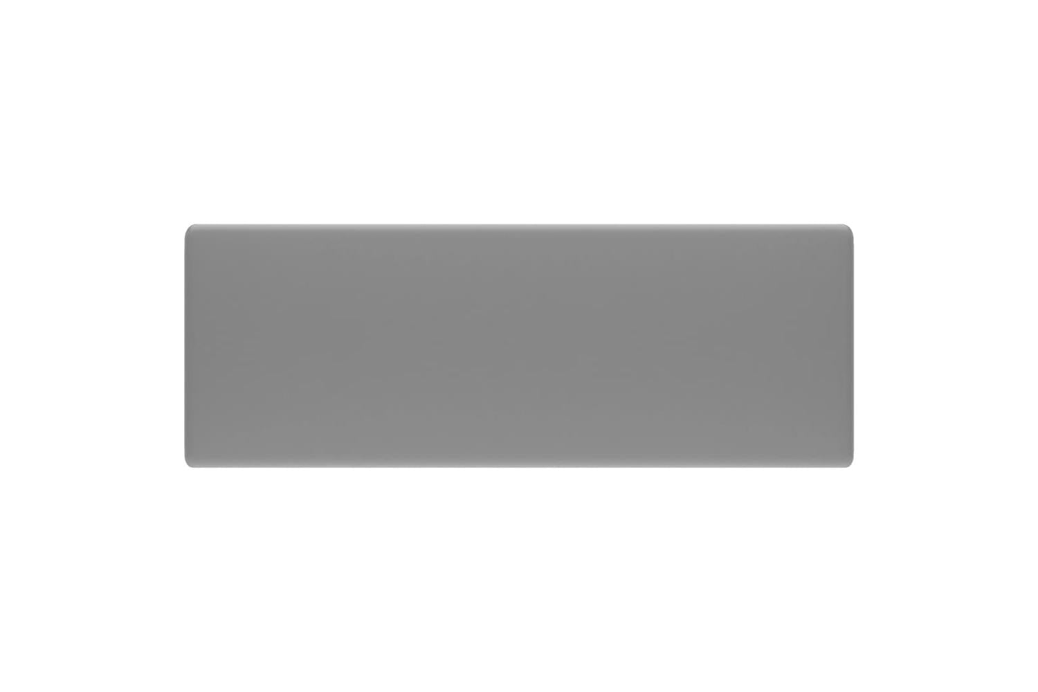 vidaXL 146949 Luxury Basin Overflow Square Matt Light Grey 41x41cm Ceramic-3