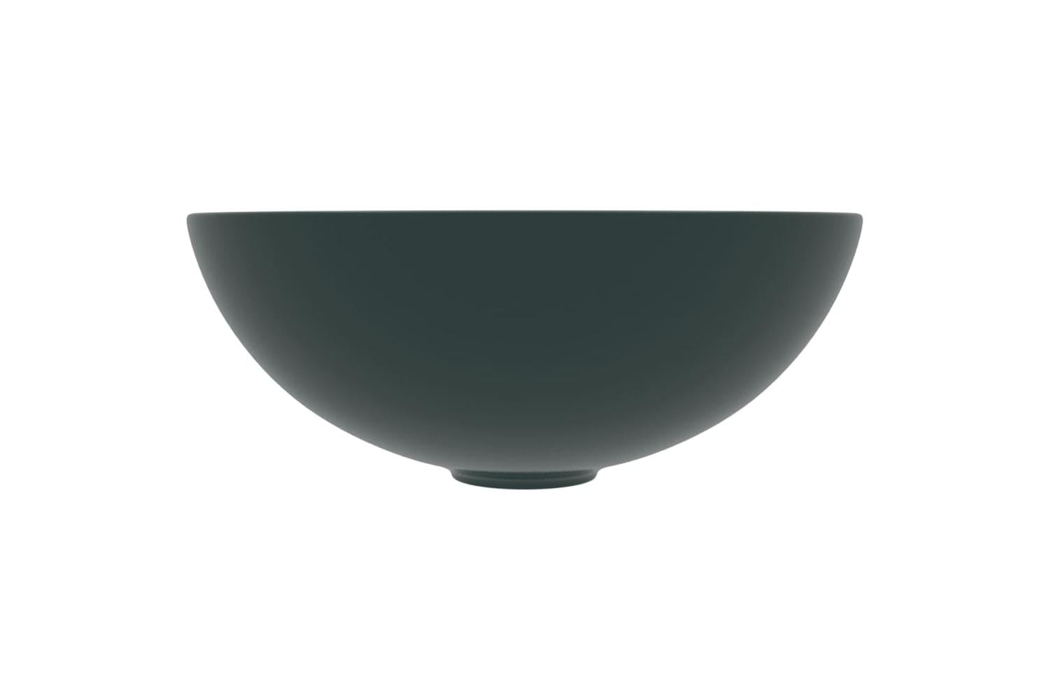 Vidaxl 146981 Bathroom Sink Ceramic Dark Green Round-3