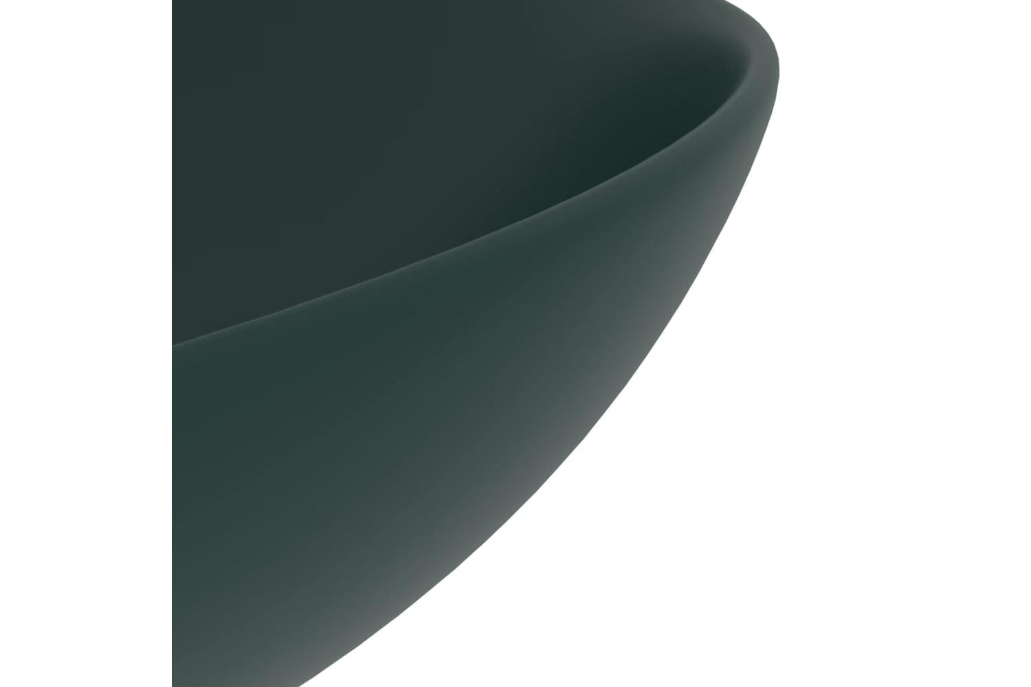 Vidaxl 146981 Bathroom Sink Ceramic Dark Green Round-5