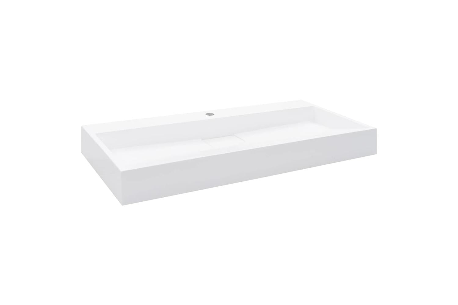 vidaXL 144066 Wash Basin 100x46x11cm Mineral Cast/marble Cast White