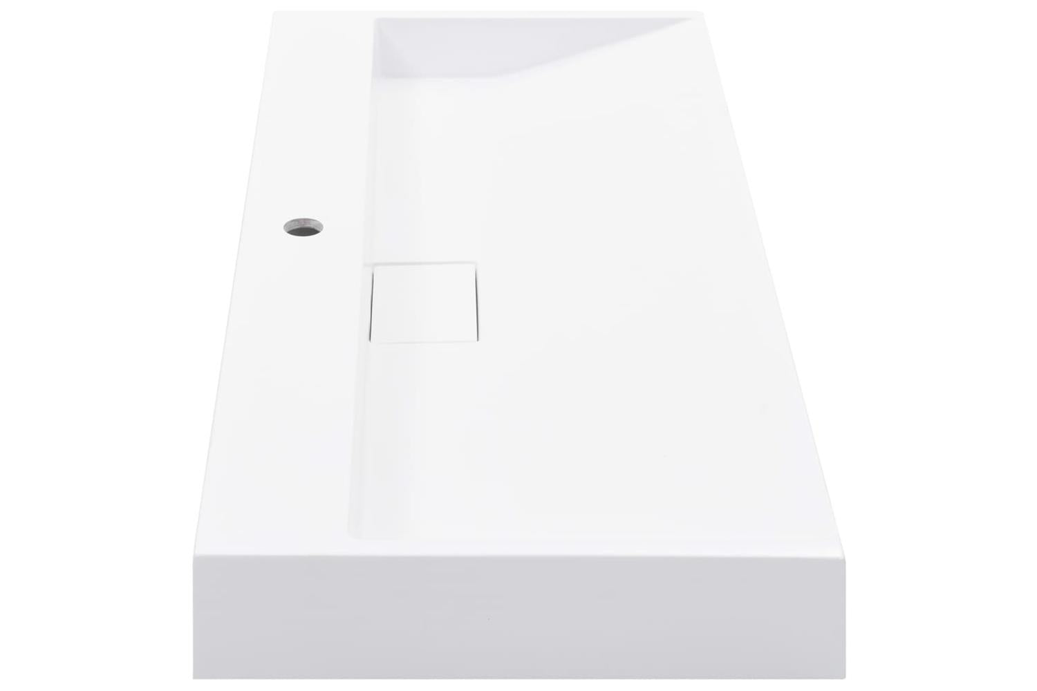 vidaXL 144066 Wash Basin 100x46x11cm Mineral Cast/marble Cast White-5