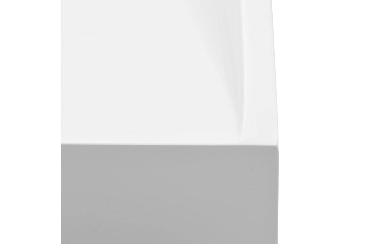 vidaXL 144066 Wash Basin 100x46x11cm Mineral Cast/marble Cast White-6