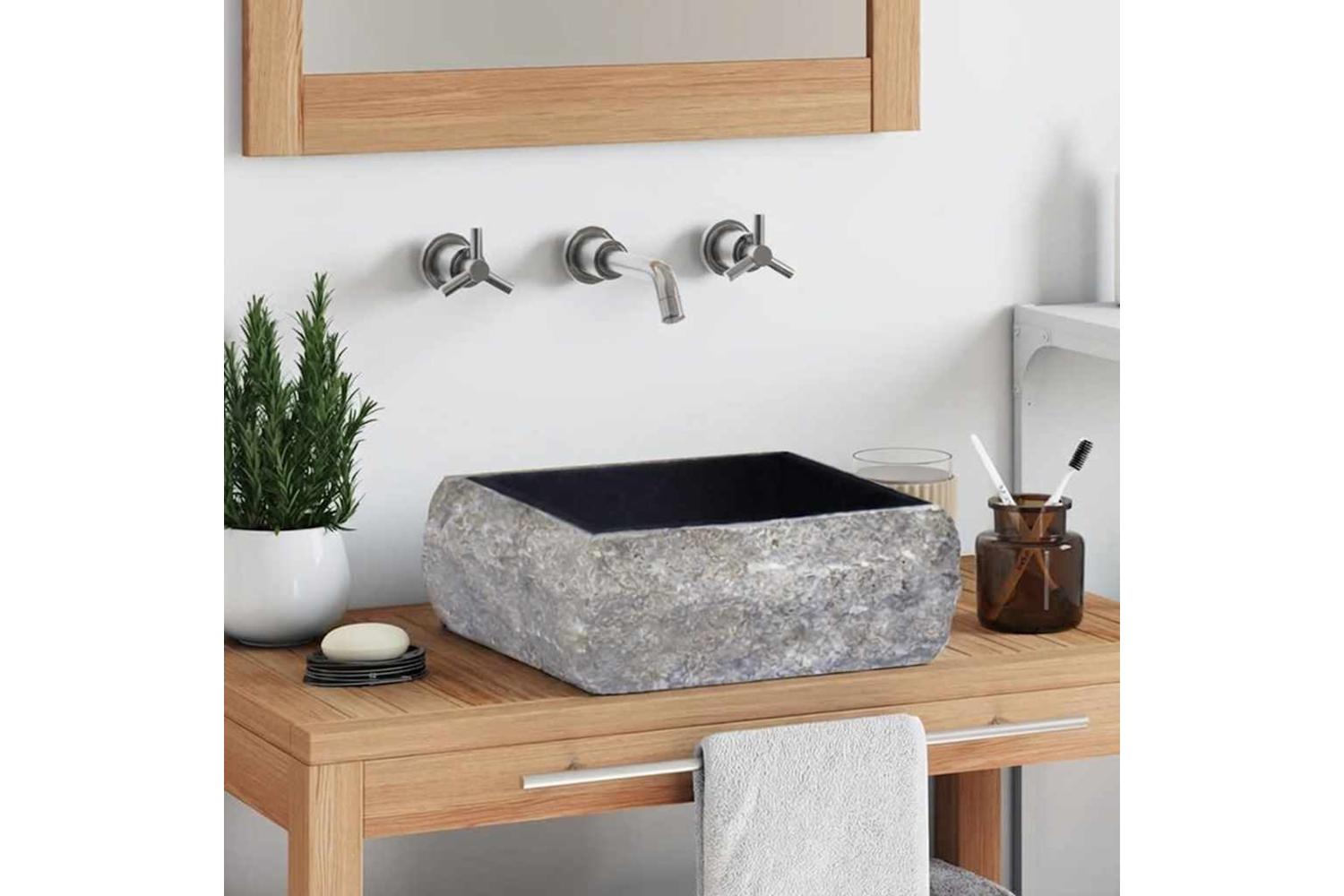 Vidaxl Sink Black 30x30x13 Cm Marble-3