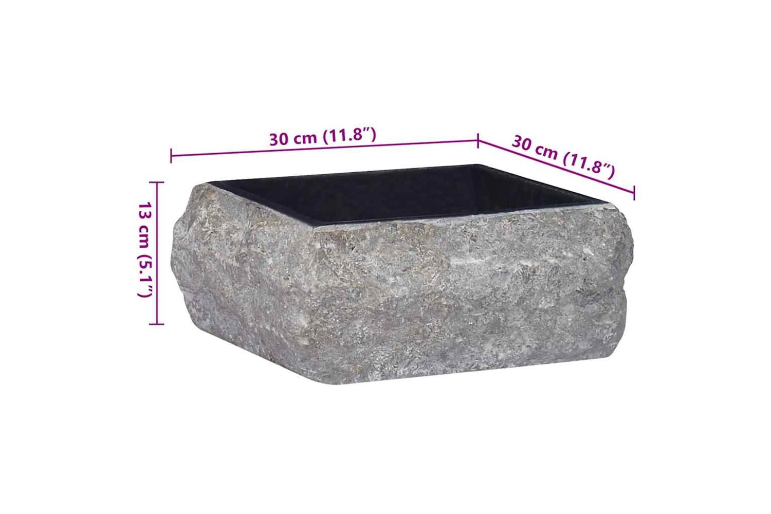 Vidaxl Sink Black 30x30x13 Cm Marble-9