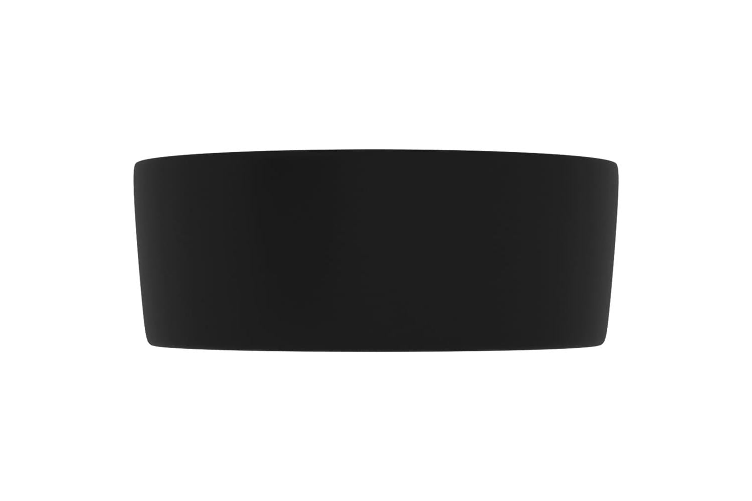 vidaXL 147019 Luxury Wash Basin Round Matt Black 40x15cm Ceramic-4
