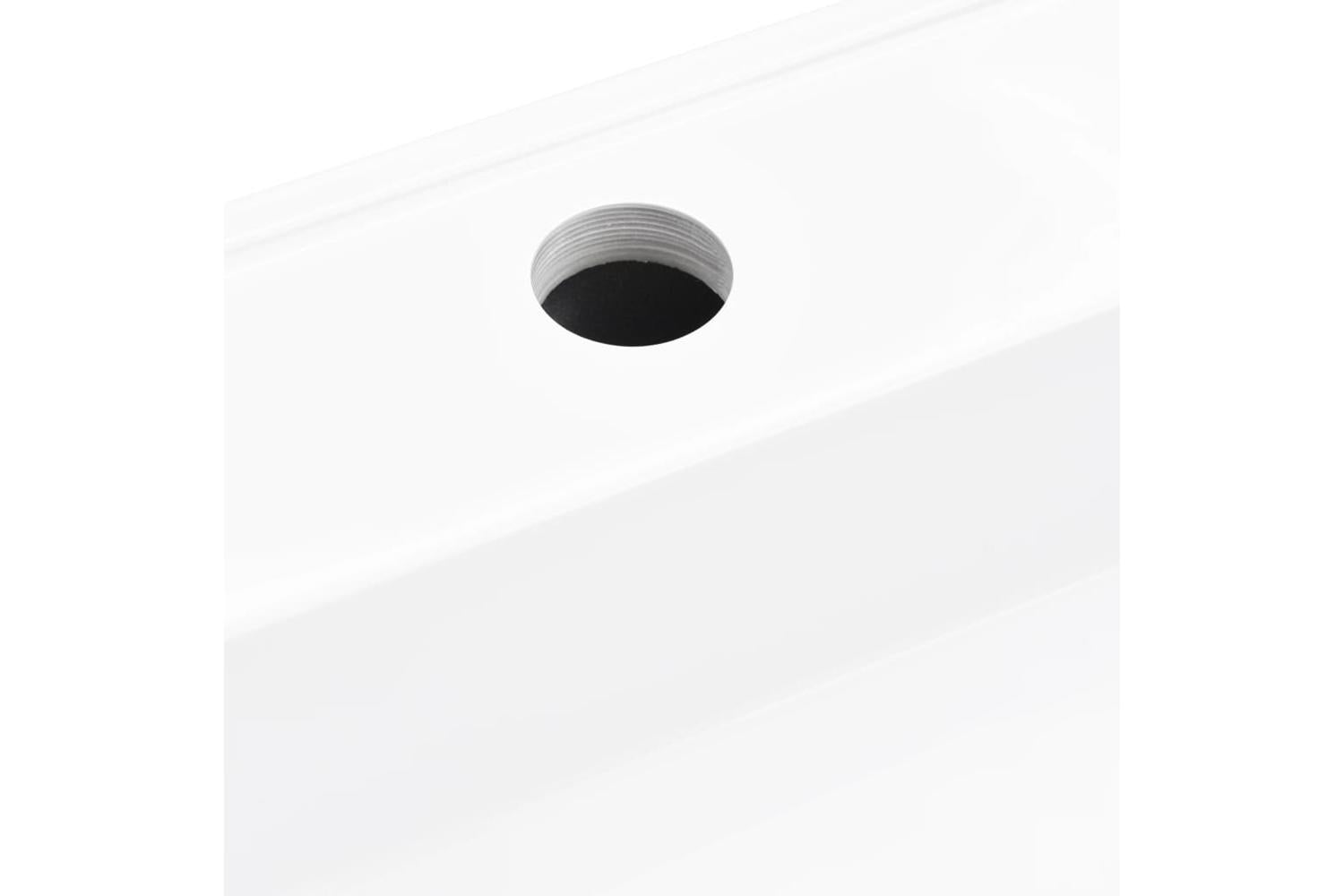 vidaXL 144071 Wash Basin 50x50x12.3cm Mineral Cast/marble Cast White-7