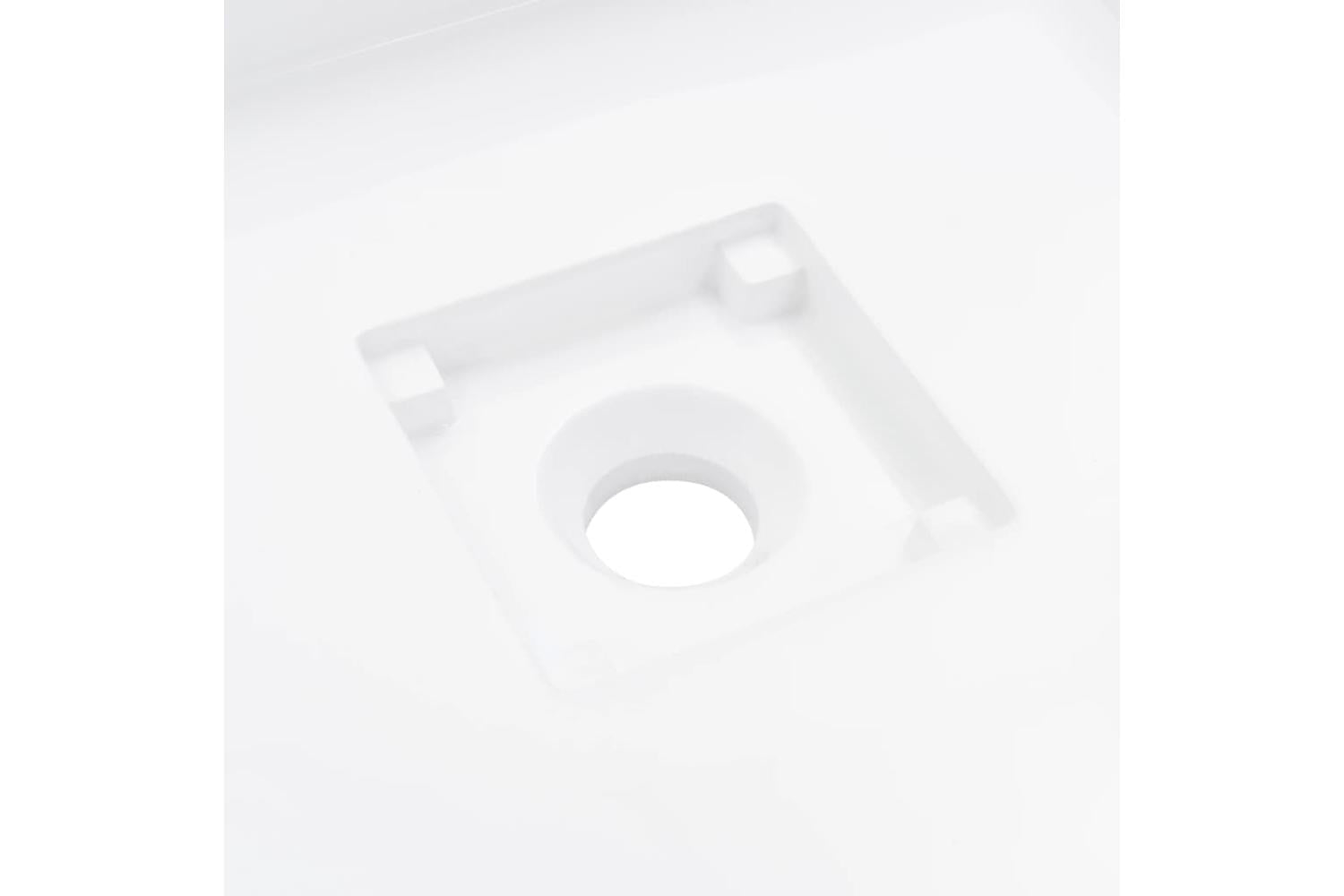 vidaXL 144071 Wash Basin 50x50x12.3cm Mineral Cast/marble Cast White-8