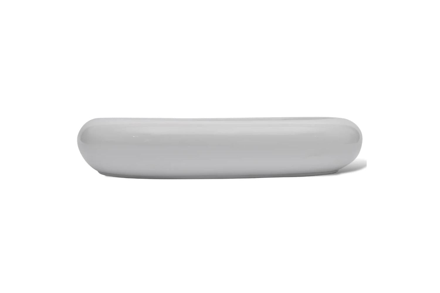 vidaXL 140673 Luxury Ceramic Basin Oval-shaped Sink White 63 X 42cm-5