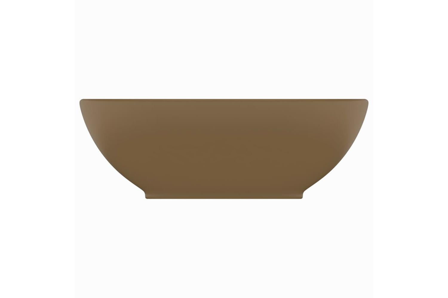 vidaXL 146930 Luxury Basin Oval-shaped Matt Cream 40x33cm Ceramic-3