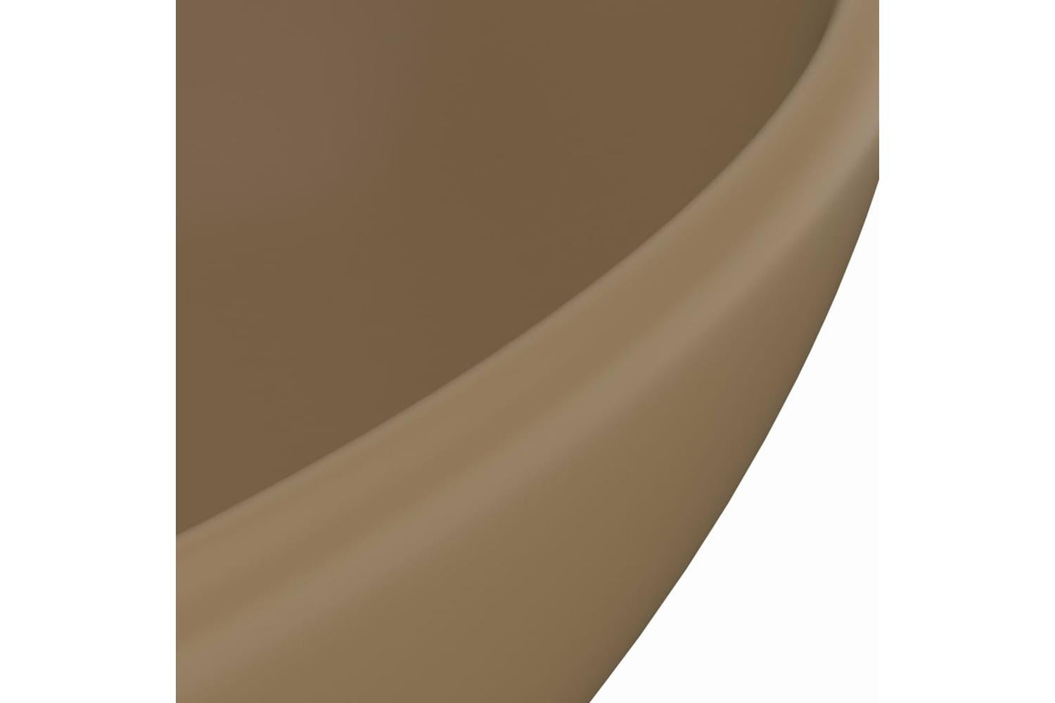 vidaXL 146930 Luxury Basin Oval-shaped Matt Cream 40x33cm Ceramic-5