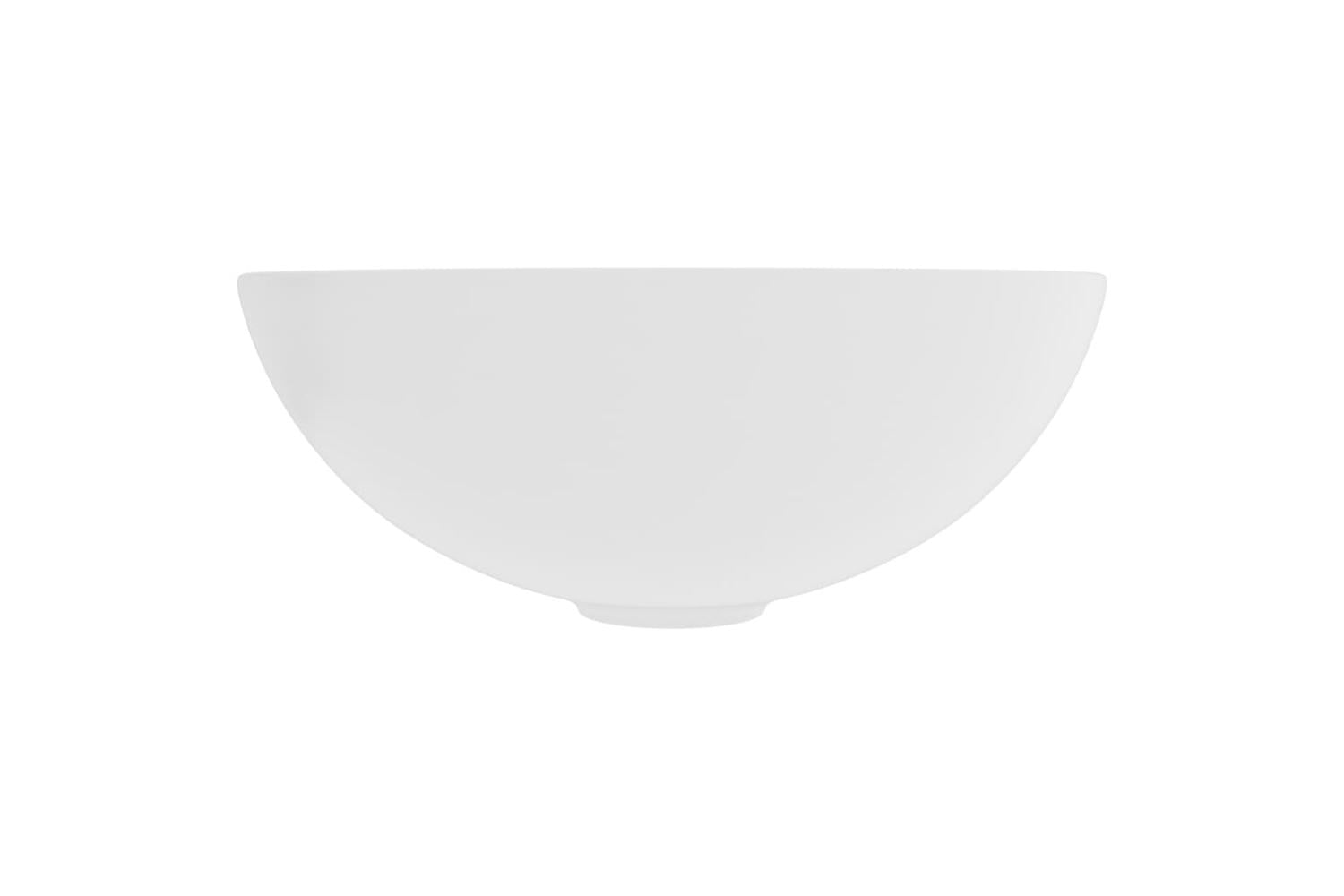 Vidaxl 146976 Bathroom Sink Ceramic Matt White Round-3