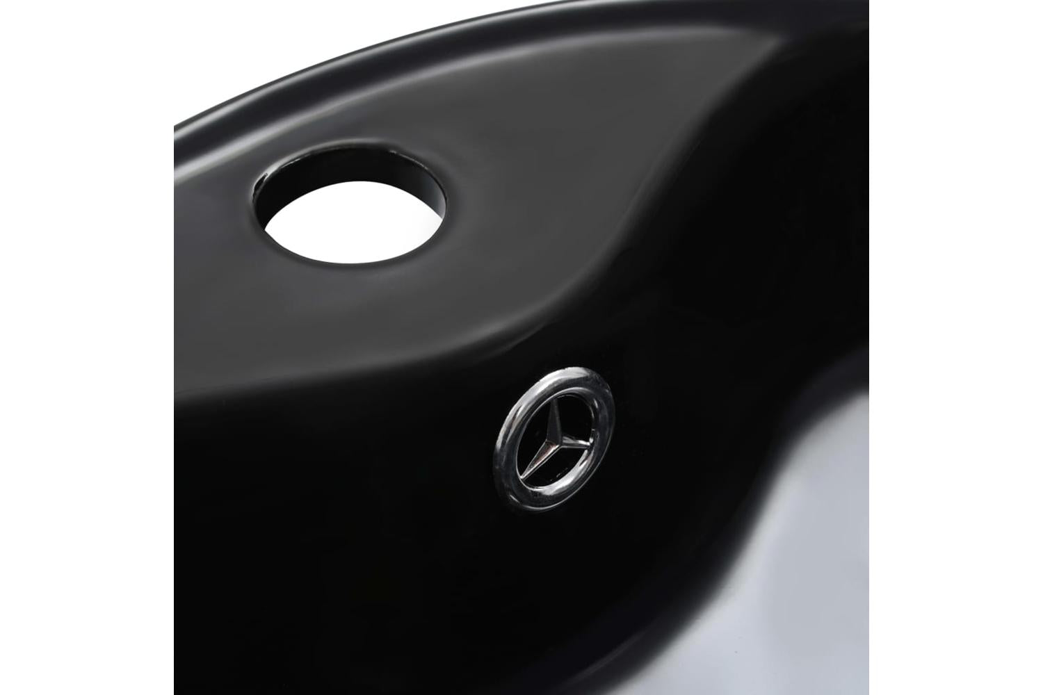 Vidaxl Wash Basin With Overflow 36x13 Cm Ceramic Black-5