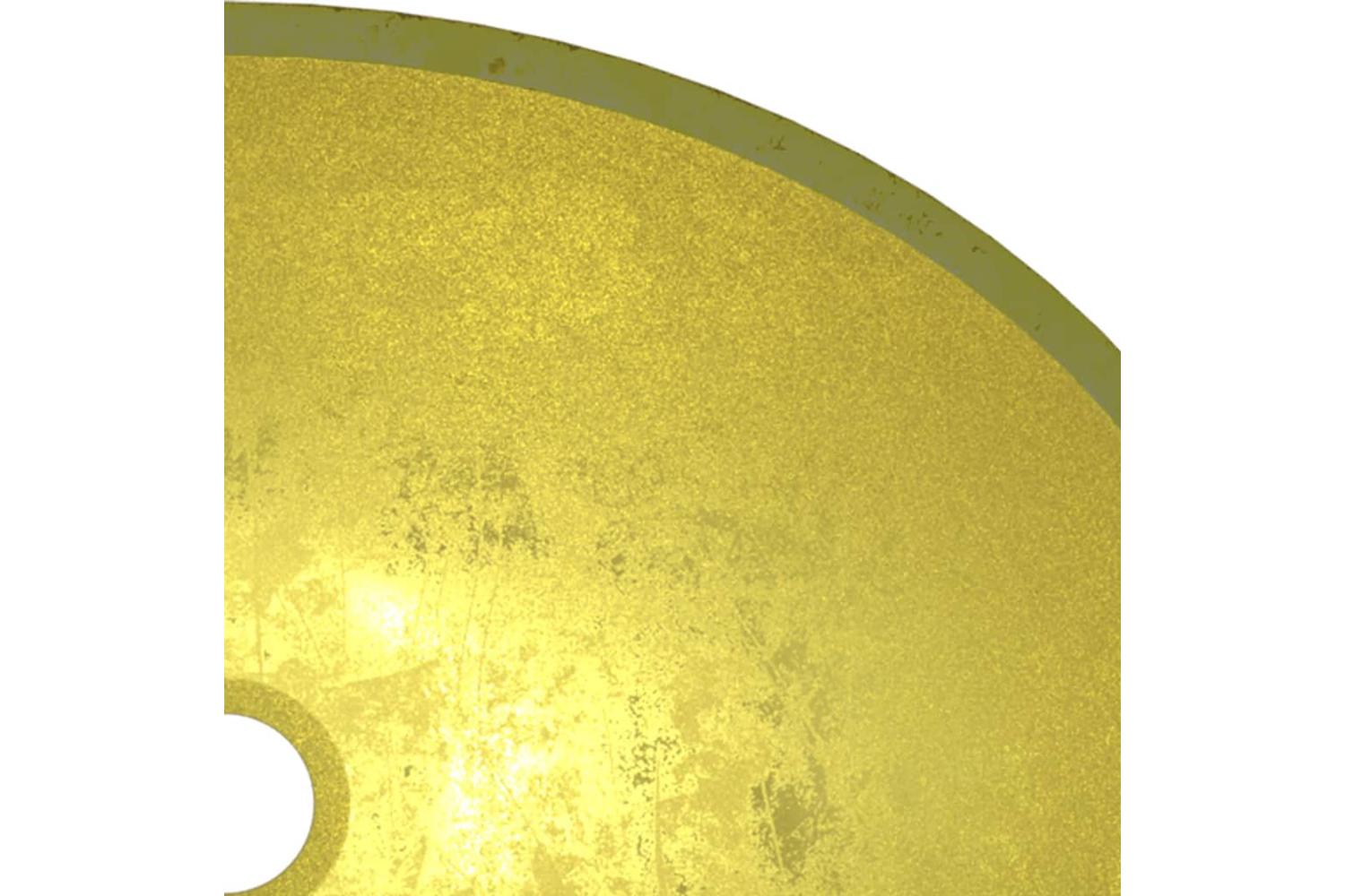 vidaXL 345261 Basin Glass 50x37x14cm Gold-6