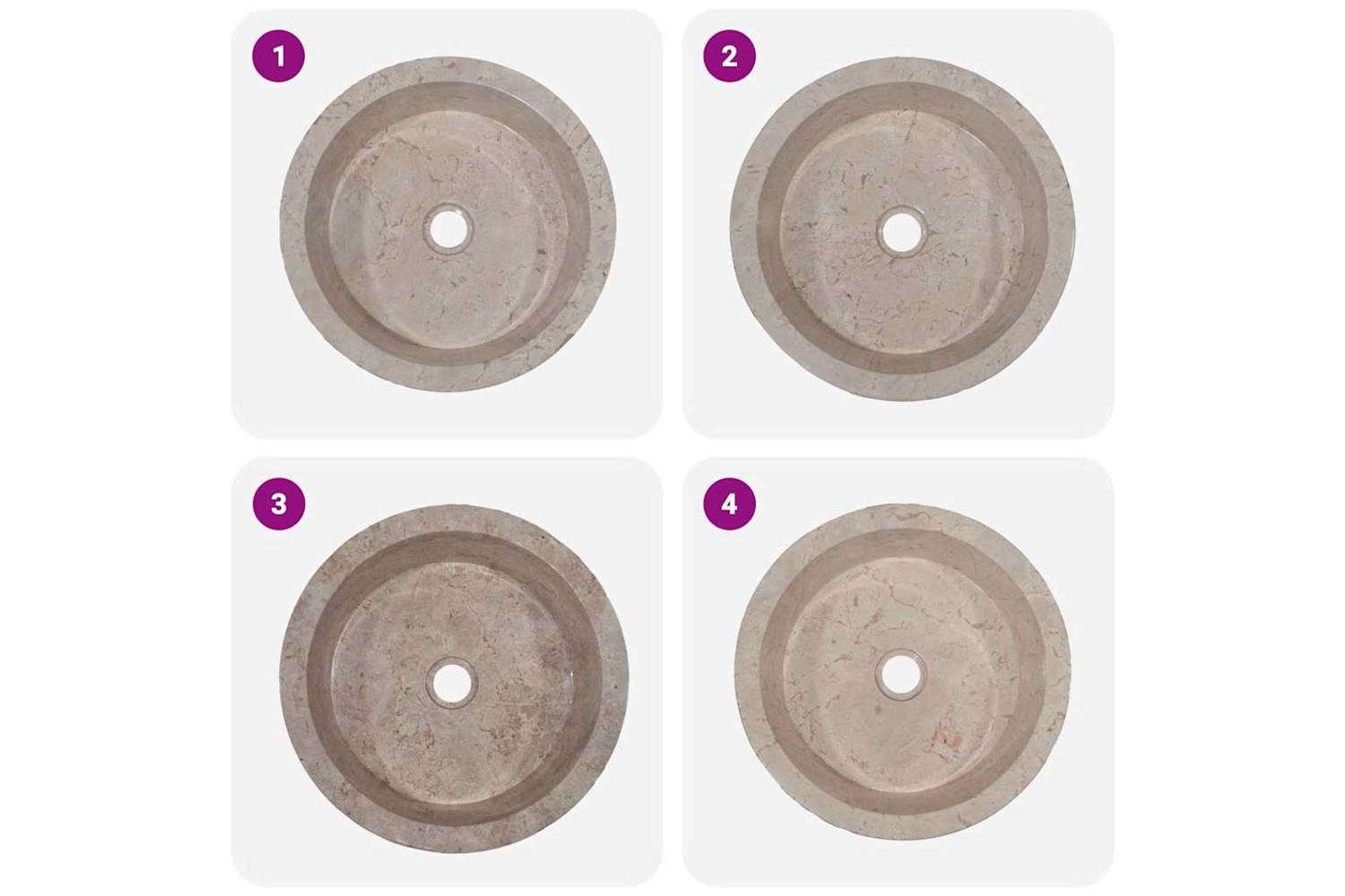 vidaXL 149179 Sink Grey ÃƒÂƒÃ‚Â˜40x15cm Marble-6