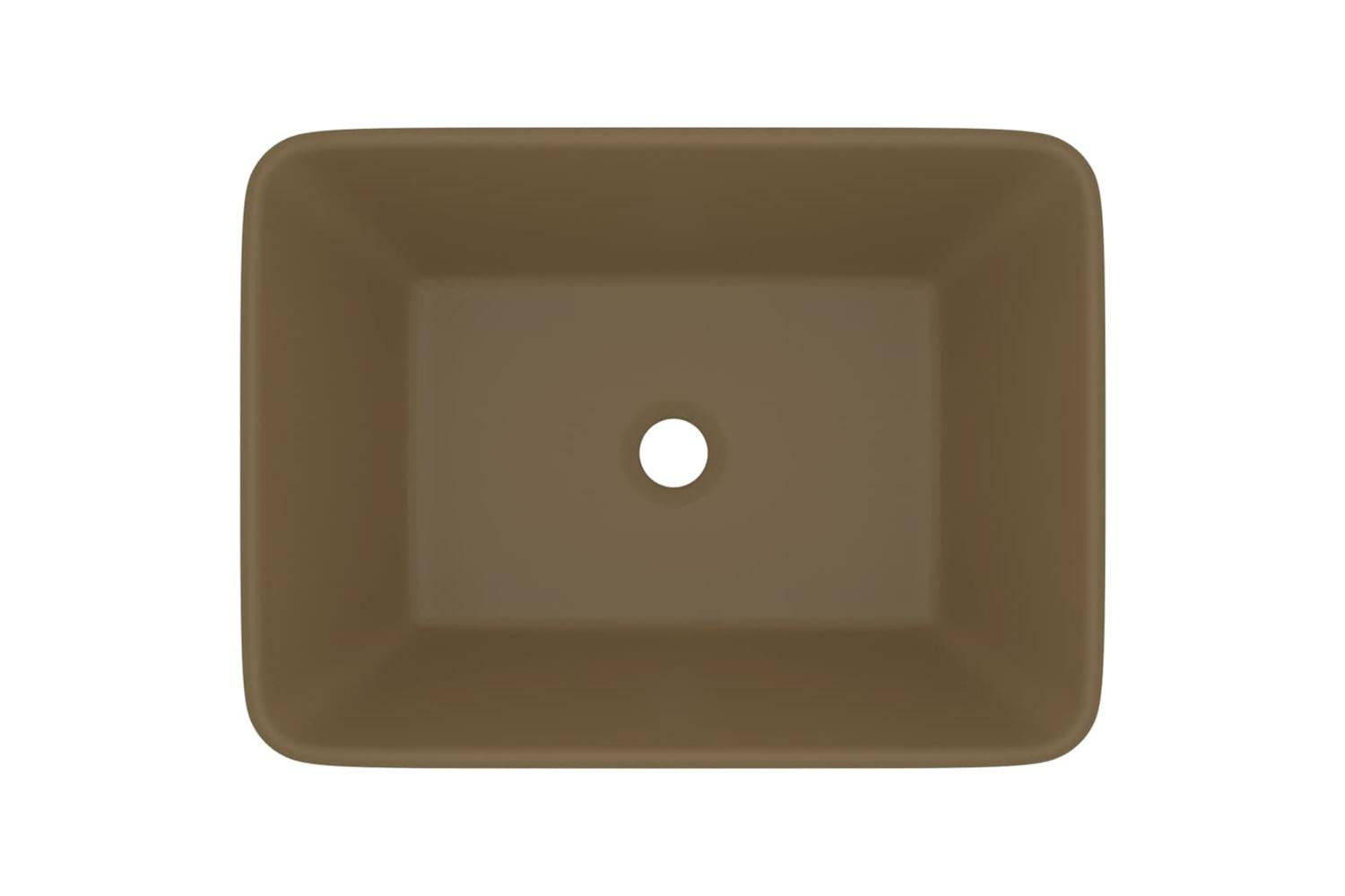 vidaXL 147051 Luxury Wash Basin Matt Cream 41x30x12cm Ceramic-3