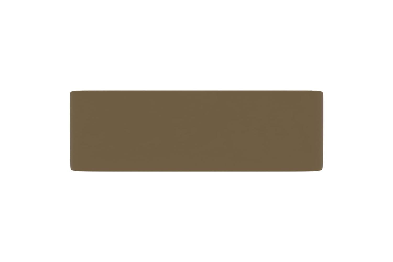vidaXL 147051 Luxury Wash Basin Matt Cream 41x30x12cm Ceramic-4