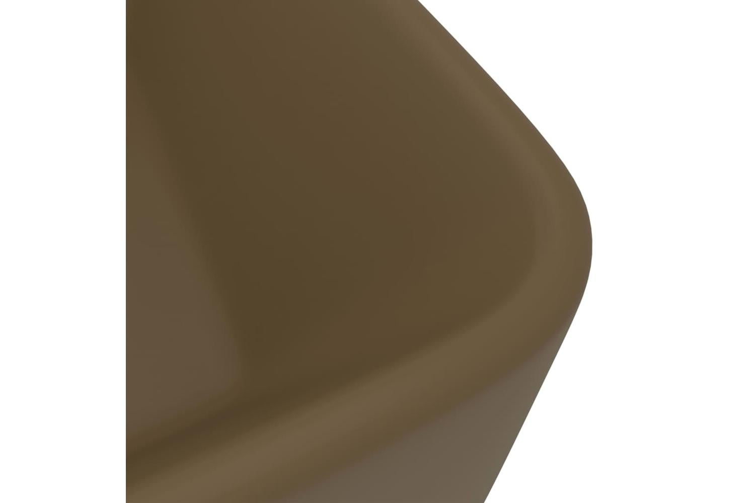 vidaXL 147051 Luxury Wash Basin Matt Cream 41x30x12cm Ceramic-5