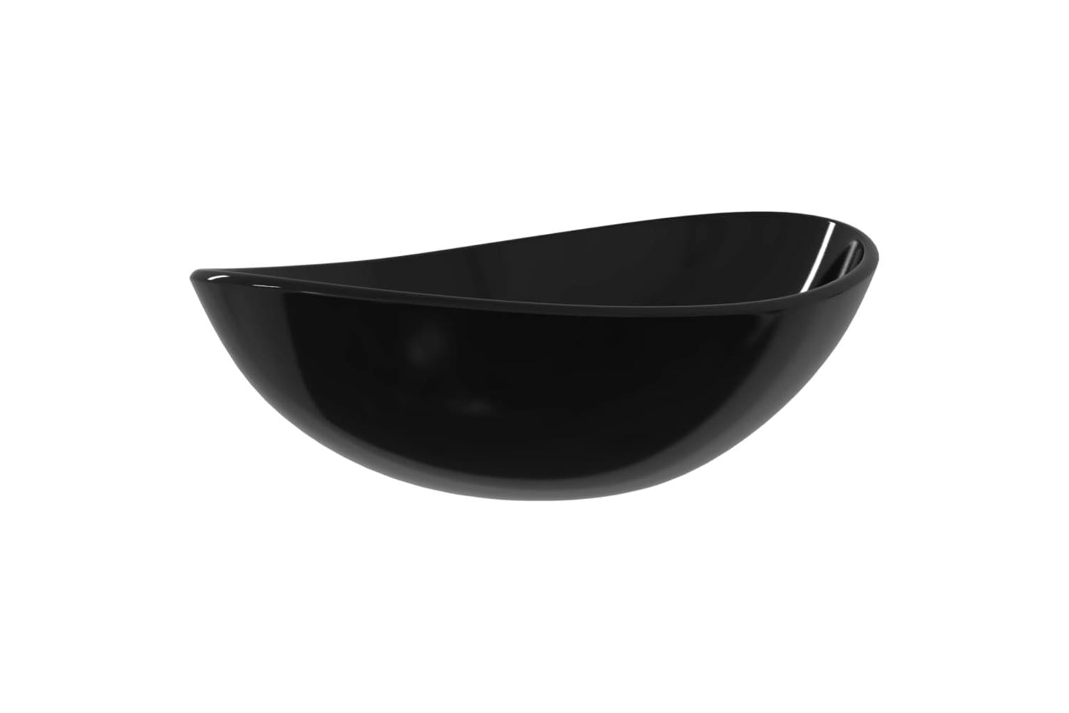 vidaXL 345250 Basin Tempered Glass 54.5x35x15.5cm Black-2