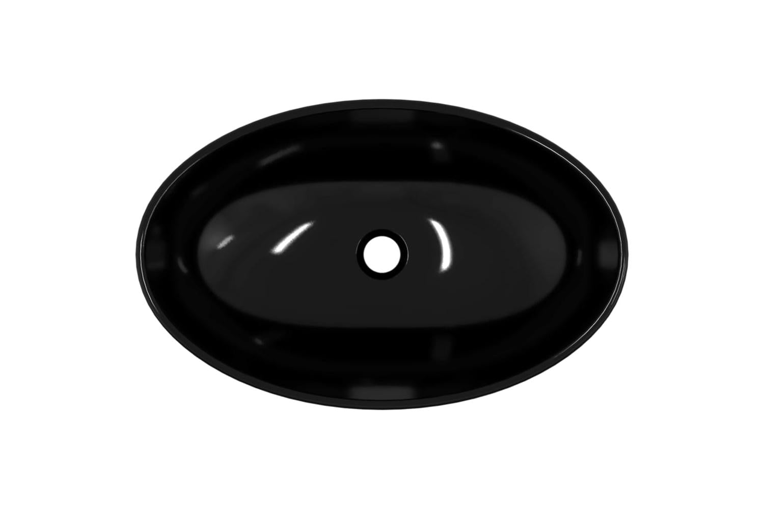 vidaXL 345250 Basin Tempered Glass 54.5x35x15.5cm Black-5