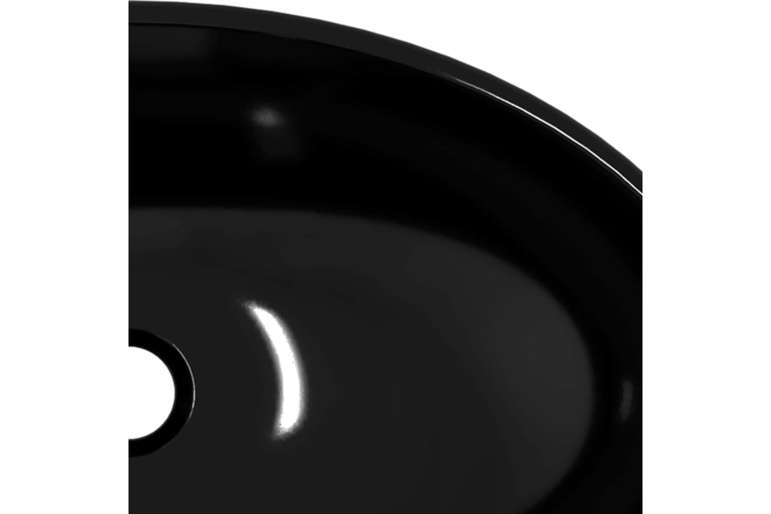 vidaXL 345250 Basin Tempered Glass 54.5x35x15.5cm Black-6