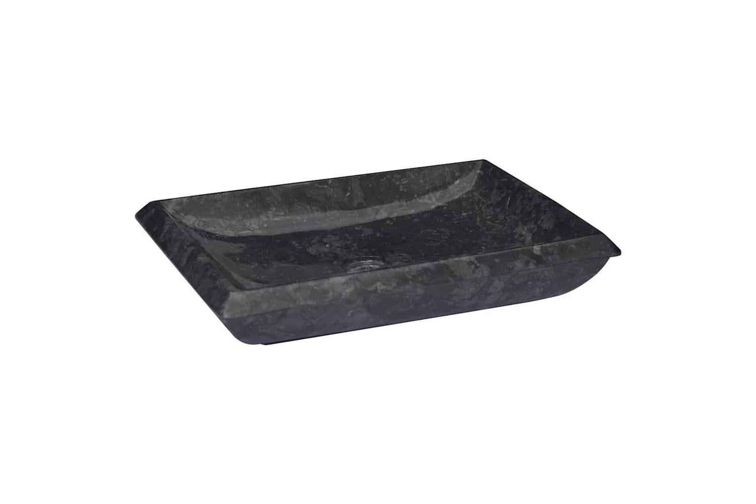 vidaXL 149163 Sink Black 50x35x10cm Marble