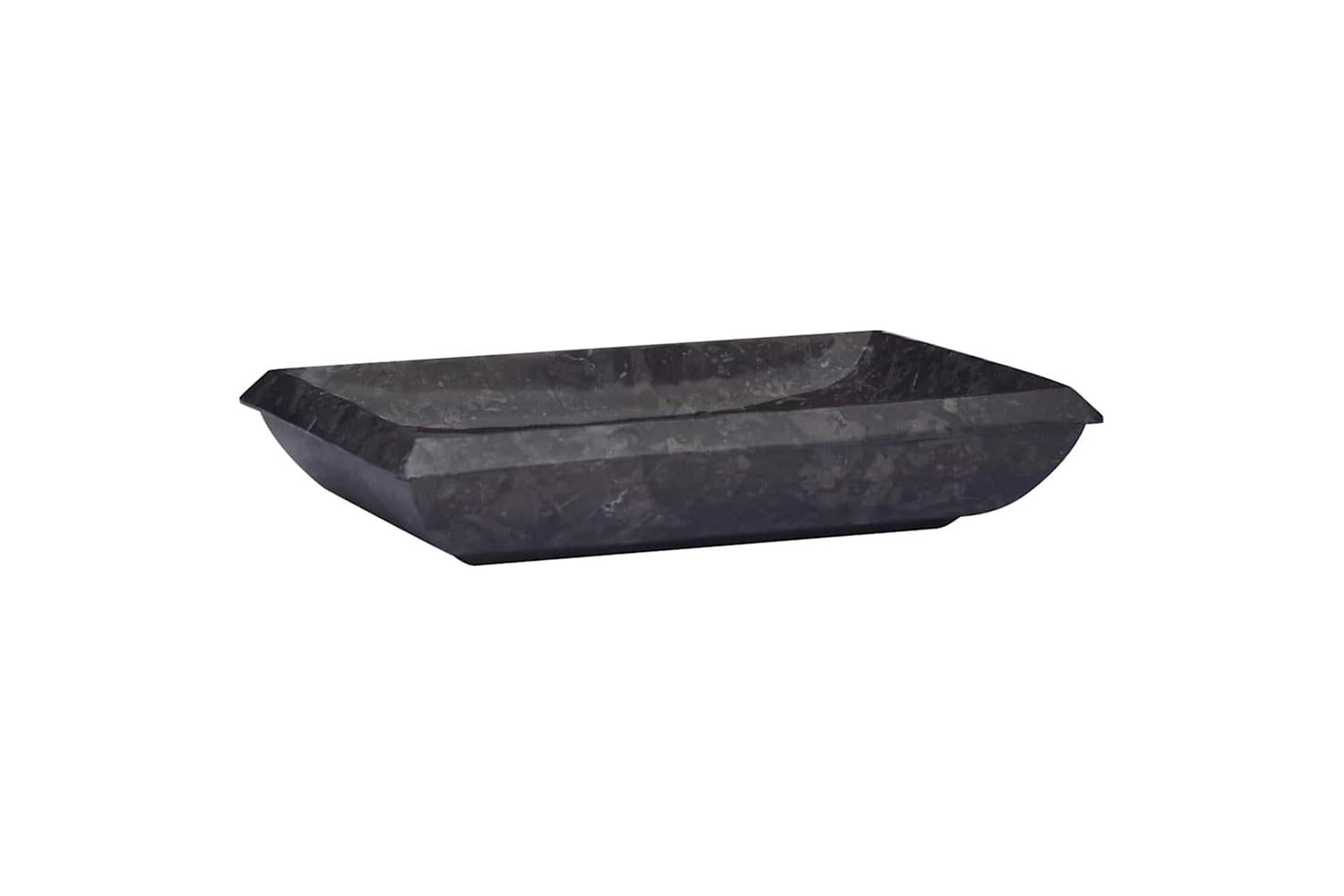 vidaXL 149163 Sink Black 50x35x10cm Marble-2