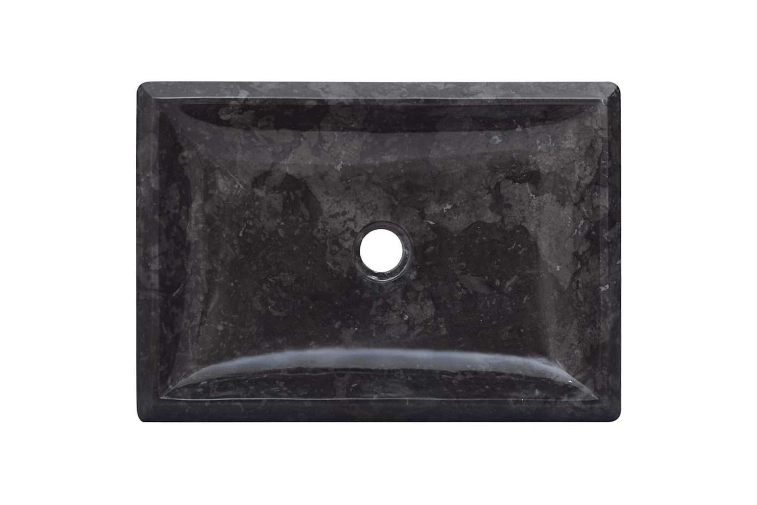 vidaXL 149163 Sink Black 50x35x10cm Marble-5