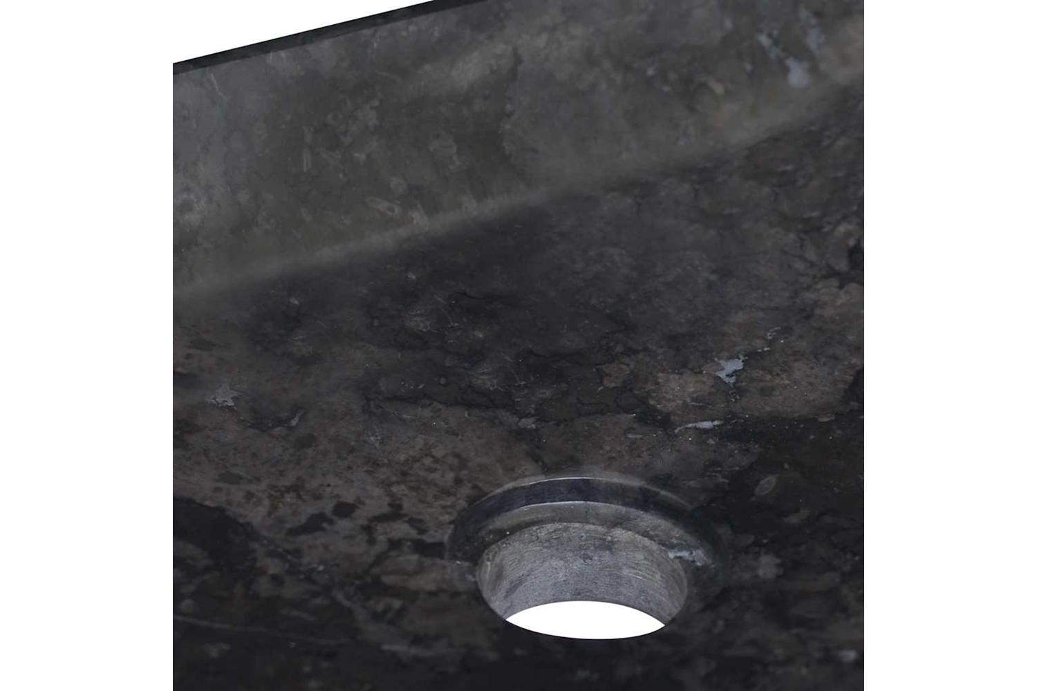 vidaXL 149163 Sink Black 50x35x10cm Marble-6