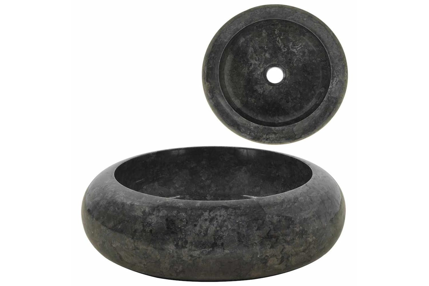vidaXL 142766 Sink 40x12cm Marble Black